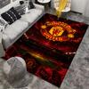 Manchester United Red Devil Crest Stadium Poster Area Rug Football Fans Home Decor Bedroom Mat