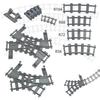 Works With 53401 Train Rail Curve Tracks R56 R72 R88 R104 MOC City Brick On-Off Switch Cross Forked Curved Rails Construction Block Playthings