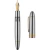 MAJOHN Ti-P141 Titanium Alloy Piston Fountain Pen Metal Hammer Pattern Version Fountain Pen School Office Supplies Stationery