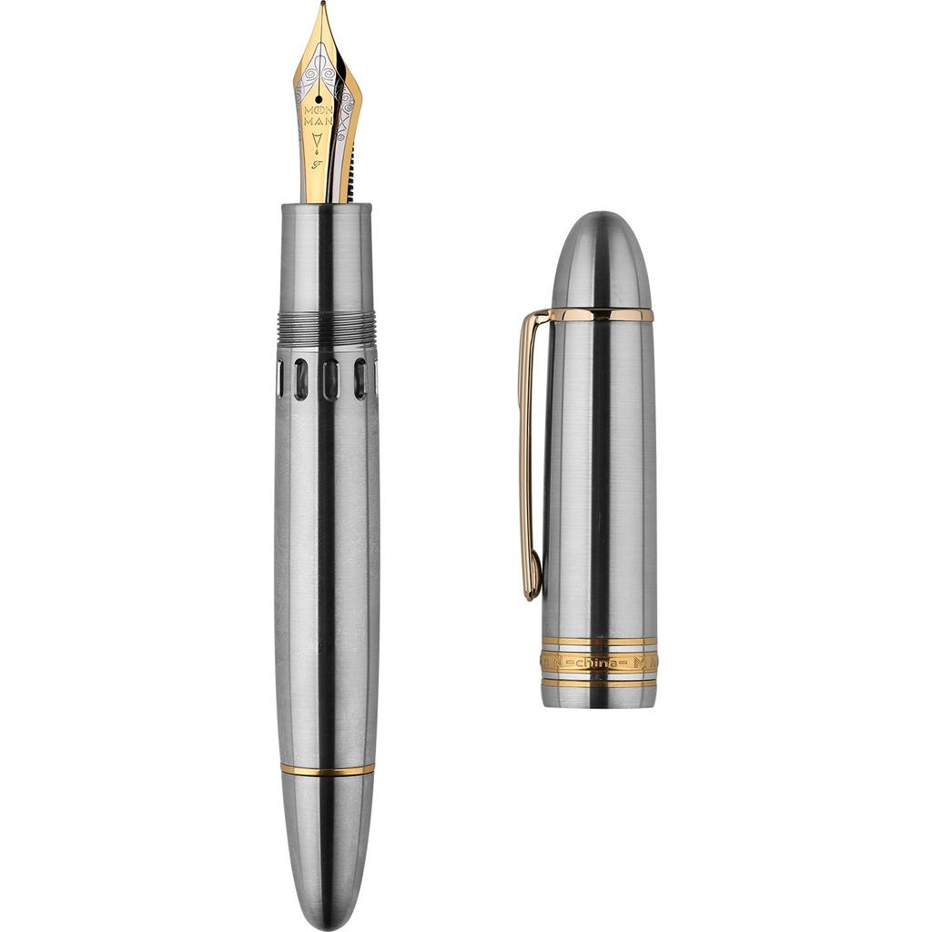 MAJOHN Ti-P141 Titanium Alloy Piston Fountain Pen Metal Hammer Pattern Version Fountain Pen School Office Supplies Stationery