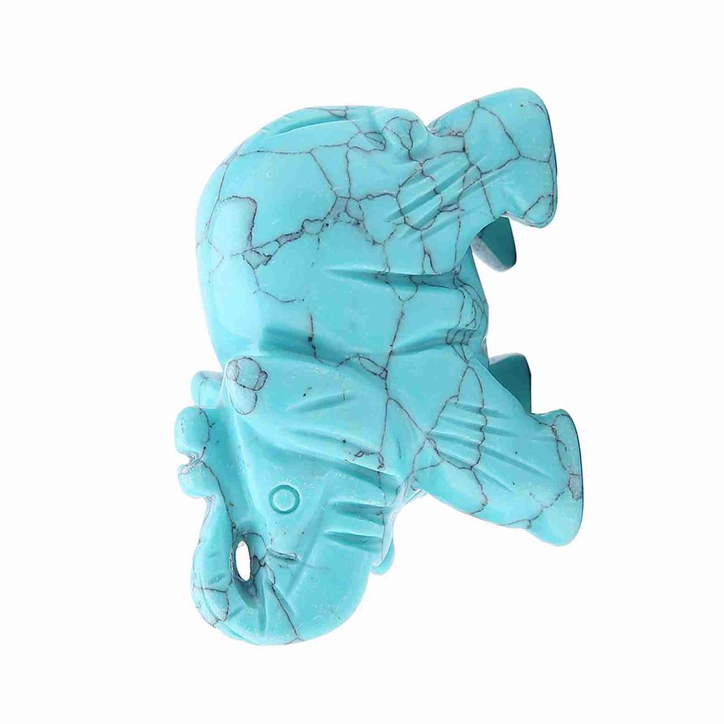 2inch Natural Jade Carved Elephant Crystal Figurine Home Decoration Furnishing Article