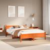 Vidaxl Bed Without Mattress, Waxed Brown, 140X200 Cm, Pine Wood
