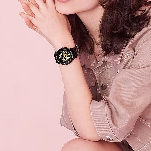 Casio Women S Ba 110 SerieS Rubber Band Black Ba 110x 1ajf