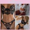 Alluring Women Lingerie Lace Dress Babydoll Underwear Set With Sexy Hollow Design