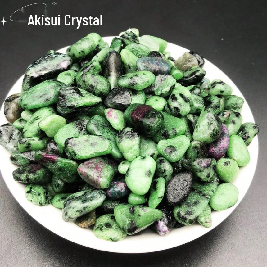 

Рубиново-красный и зеленый щебень: Хрустальное украшение для очищения и украшения в аквариумах, цветочных горшках и для подношений Будде. 5-7mm