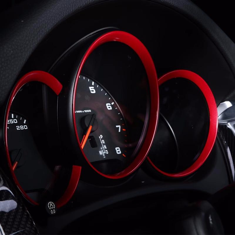 Car Dashboard Decorative Ring For Porsche Macan 911 718 Paramera Cayenne Instrument Panel Modification Ring Accessories