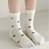 5Pairs/Set Korean Bow Baby Girl Socks Sweet Plaid Dot Print Toddler Princess Socks Summer Thin Breathable Kids Middle Tube Socks