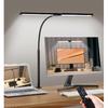 Led Desk Lamp for Home Office, Eye-Care Architect Light with Clamp, Smart Double Head Computer Monitor Table Clip Lamp, Adjustable Flexible