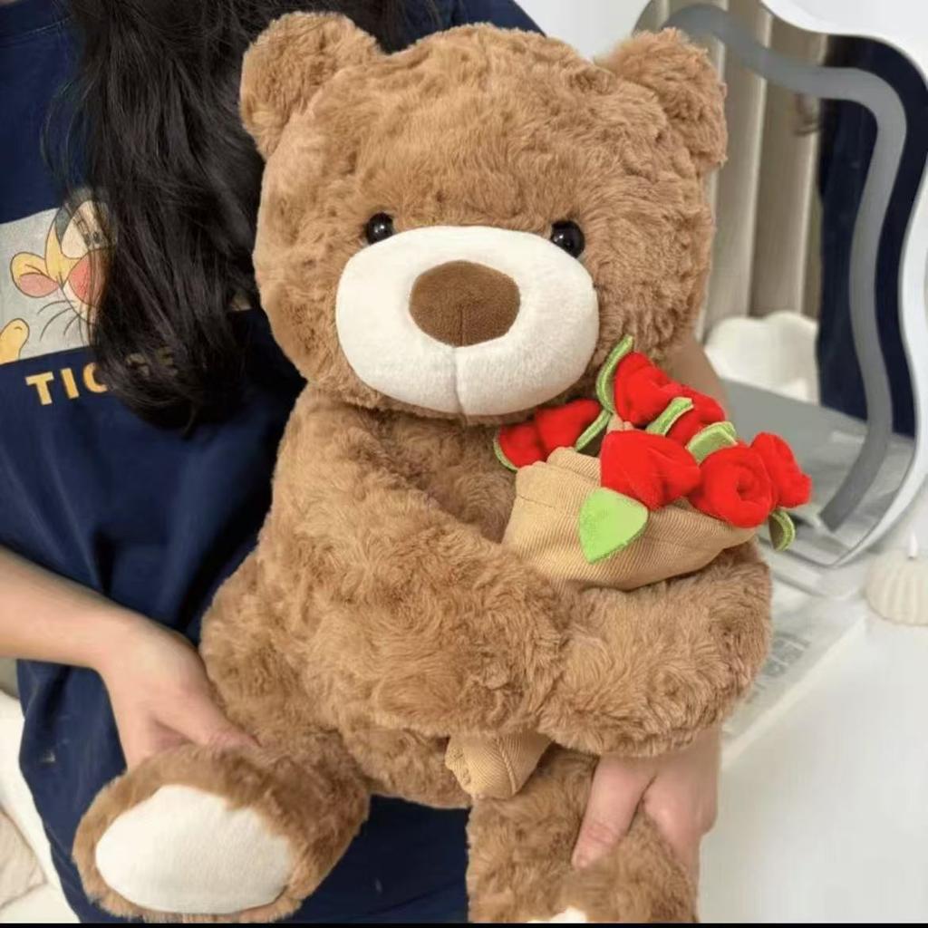 Internet celebrity rose bear doll small teddy bear doll plush toy girl Valentine's Day couple gift