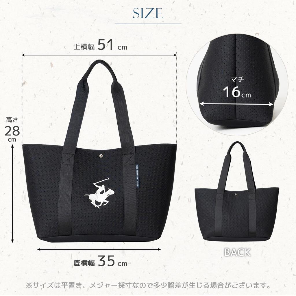 BEVERLY HILLS POLO CLUB BHPC Tote Perforated Stylish Casual Bag Bag, Neoprene-like Material, Lightweight, (bm3028)
