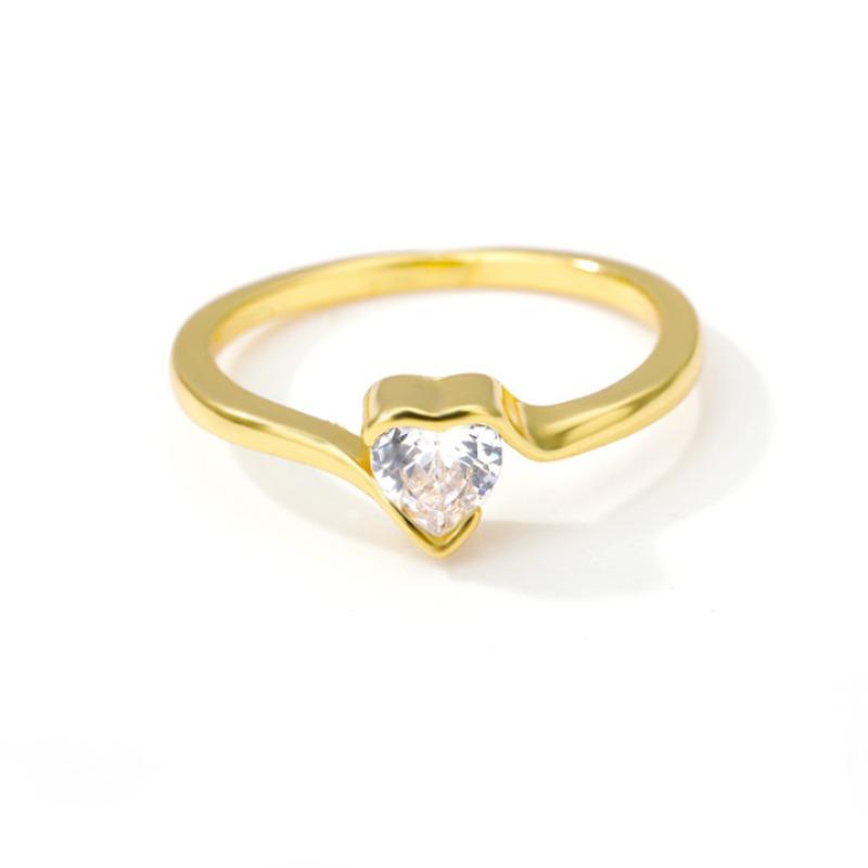 Zircon Ring Niche Unique Design Ring Daily Commuting Wear Hand Jewelry