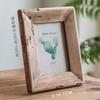 Rustic Retro Style Photo Frame For Tabletop Home Decoration, Handmade with Natural Brown Pine Wooden Picture Frame