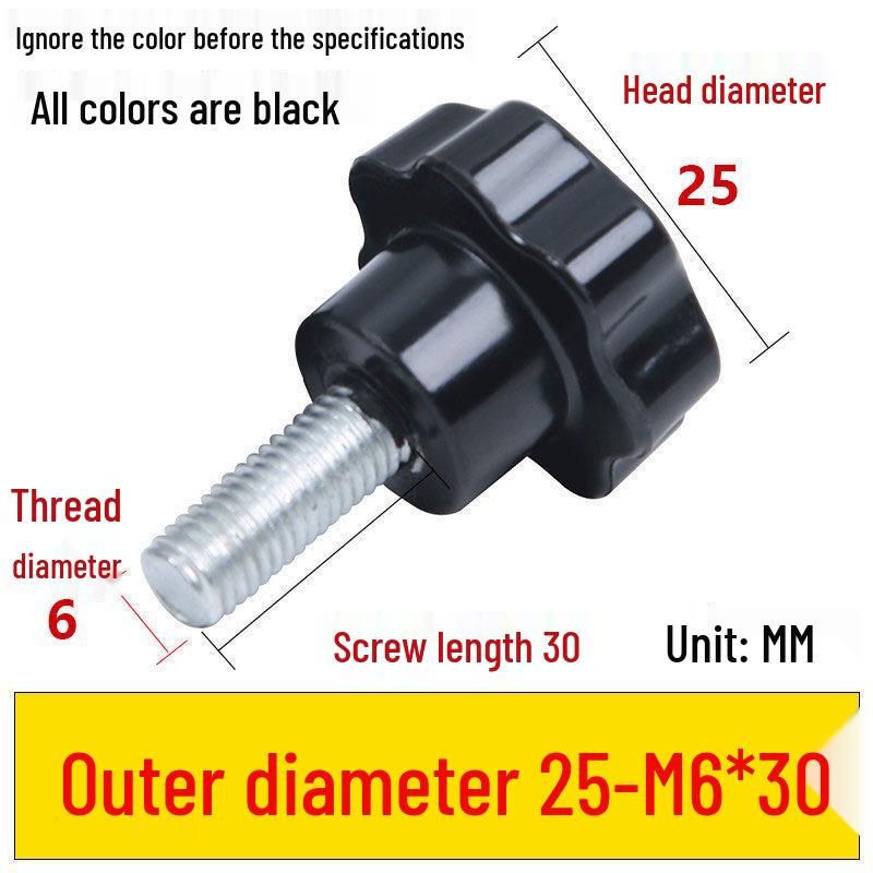Star-Shaped Bakelite Hand-Tightening Screw Handle (M4-M10)