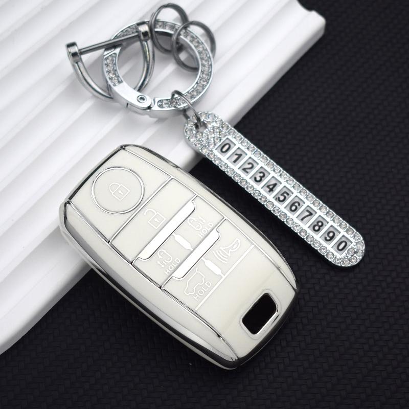 For Kia Sorento L580 Kia Doule Carnival Sedona Grand Carnival Snugly 5/6 Buttons Smart Remote Key Tpu Car Key Case Cover Keyless