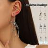 Zinc Zinc Alloy Skeleton Earrings Skull Imitation Human Bone Earrings Pierced Halloween Earrings  Gift