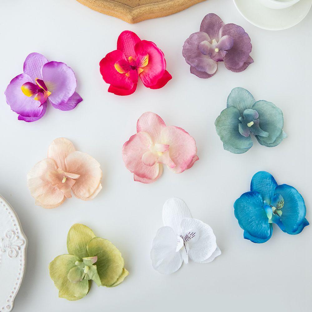 5/10pcs Silk Artificial Simulation Flower Moth Orchid Home Vase Outdoor Garden Wedding Decor DIY Gift Christmas Wreath Festival