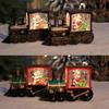 Christmas Decorations Luminous Christmas Train Ornaments Kids Christmas Gifts Santa Claus Snowman Ornaments  Bronze