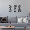 Metal Flower Vase Wall Decorations, Metal Flower Vase Wall Arts Sign Metal Decorations