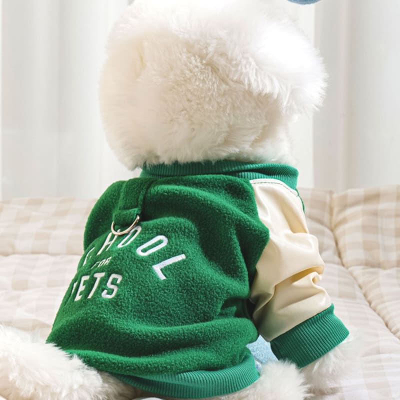 [Domácí mazlíček] Bejzbalový svetr M zelený