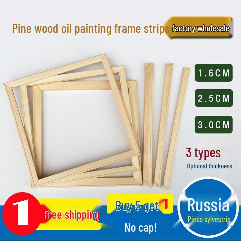 Solid Pine Wood Oil Painting Frame for Meticulous Brushwork and Stretched Silk Art