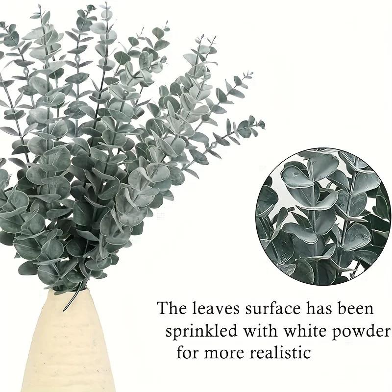 10/20 szt. Realistyczne sztuczne gałązki eukaliptusa Dekoracja ślubna Dekoracja stołu na imprezę festiwalową Akcesoria do dekoracji biura domowego pokoju