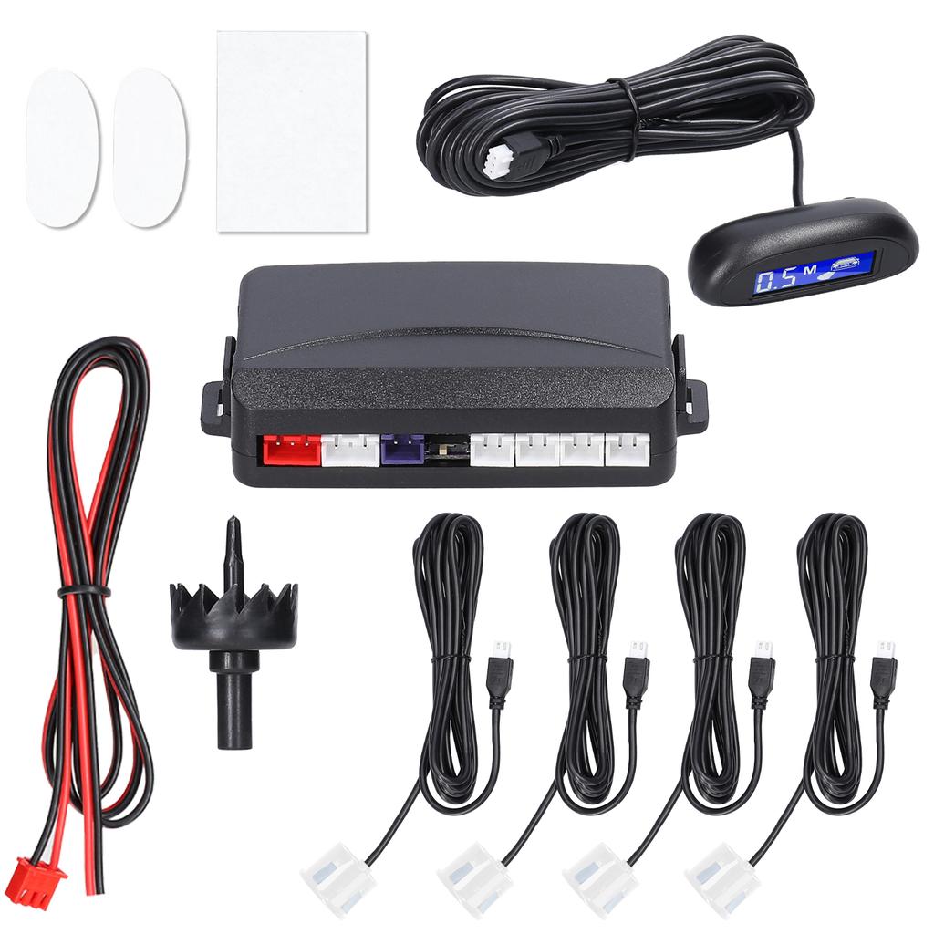Car Parking Sensor Rear Reversing Radars System with 4 Parking Sensors Distance Detection LCD