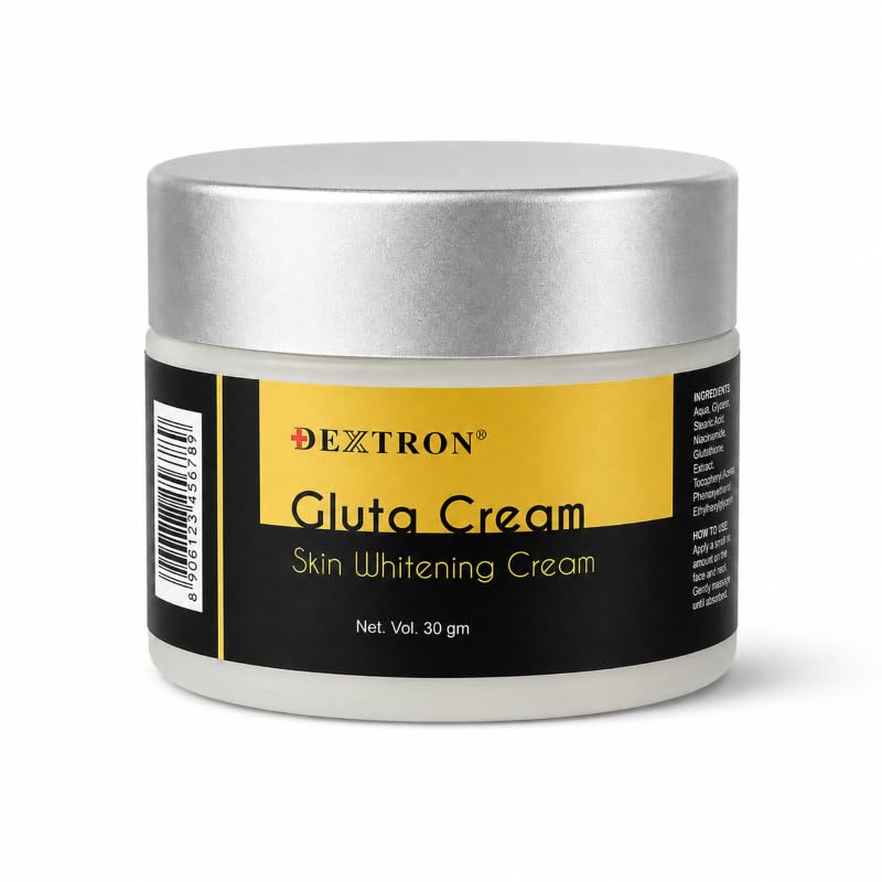 DEXTRON Gluta Cream Осветляющий крем для кожи с глутатионом, ниацинамидом и витамином C для сияющей кожи, 30 г