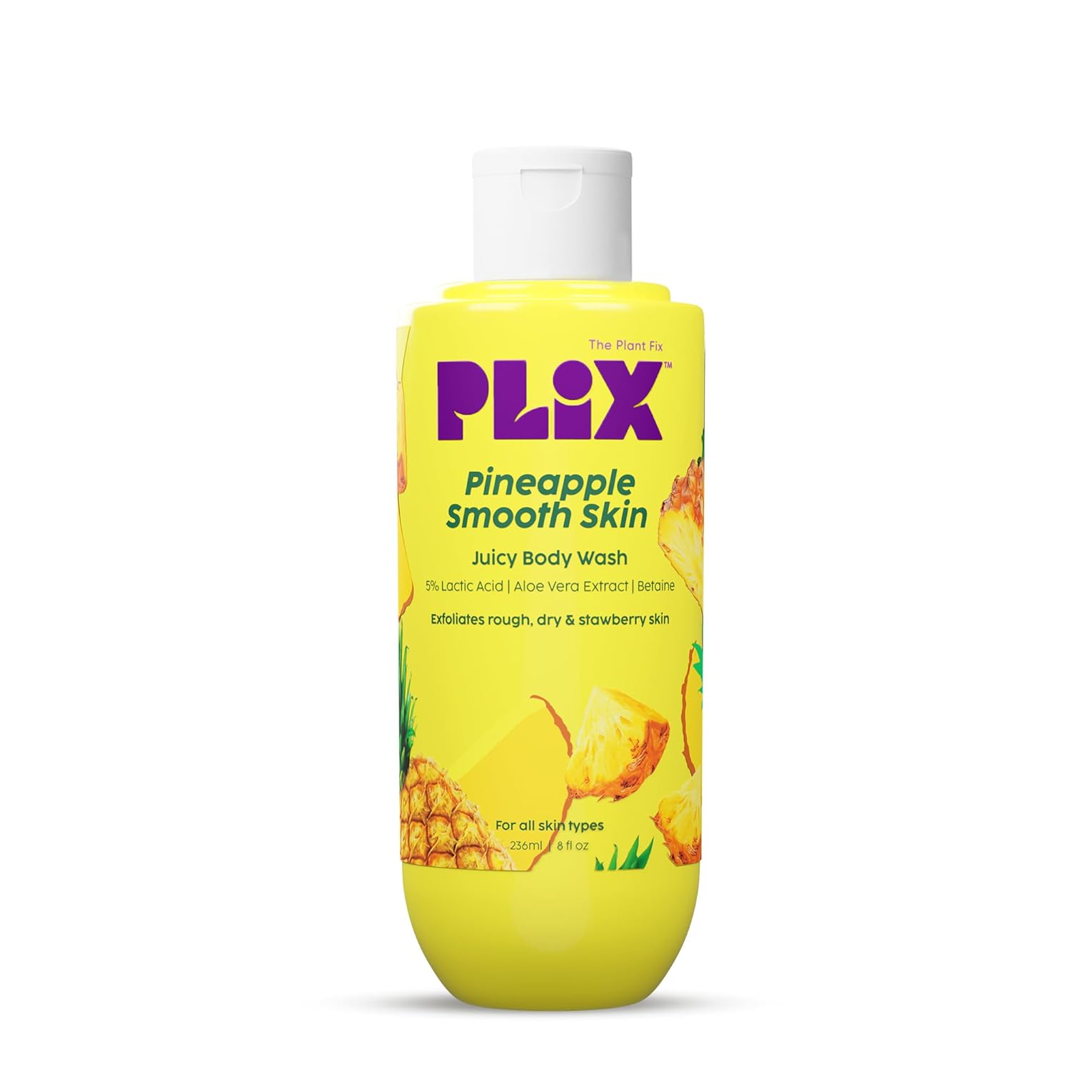 The Plant Fix Plix Отшелушивающий гель для душа с ананасом 236 мл Увлажняющий гель для душа без парабенов