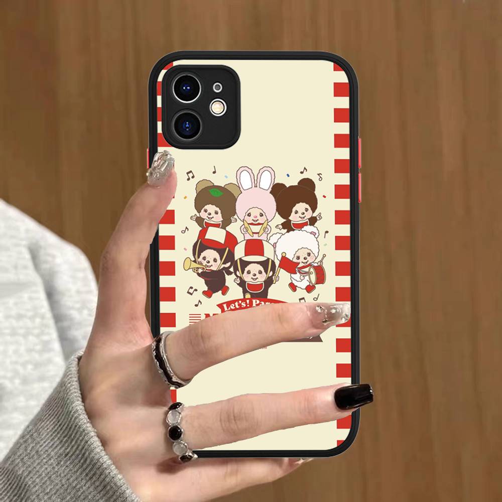 

Cute M-Monchhichi Fashion For Silicone Matte Phone Case For IPhone 16 Pro Max 15 14 13 12 11 X XS MAX iphone 13pro max