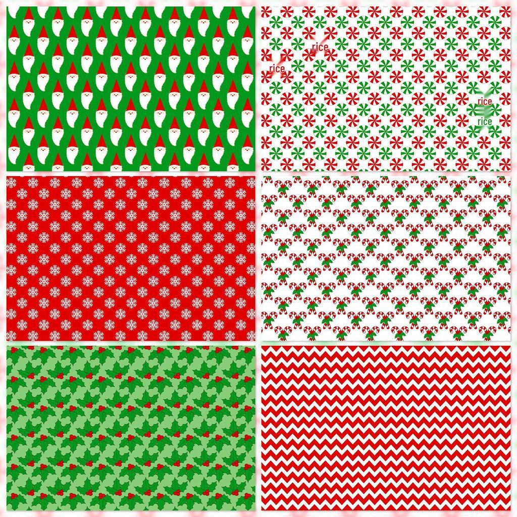 12-Sheet Christmas Journaling Paper Pack for DIY Photo Albums, Scrapbooks, and Crafts