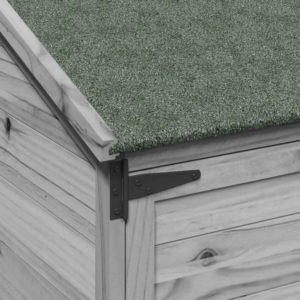 Garden Shed Gray 106.5 x 56 x 176 cm Solid Spruce Wood