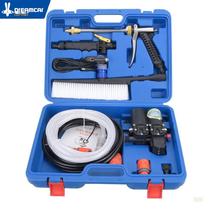 12V Portable High-Pressure Car Washer with 220V Electric Water Pump and Brush