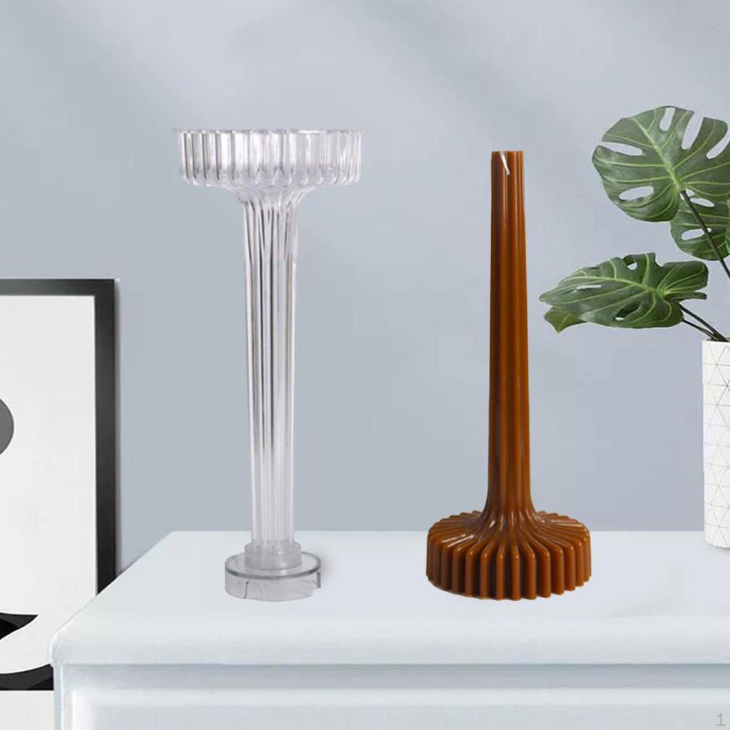 3D Geometric Stripe Candle Handmade DIY Tools Home Decor Making Decorative Casting Craft