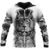 Spring and Autumn Tiger Lion Tattoo 3D Printed Men's Hoodie Unisex Harajuku Fun Hip Hop Sweatshirt Street Essential Oversized