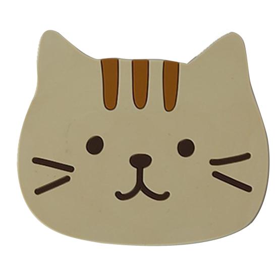 Cute Cat-Shaped Wooden Coaster Set Heat-Resistant Non-Slip Table Mat for Cups Mugs Rustic Kitchen Decor Gift for Cat Lovers