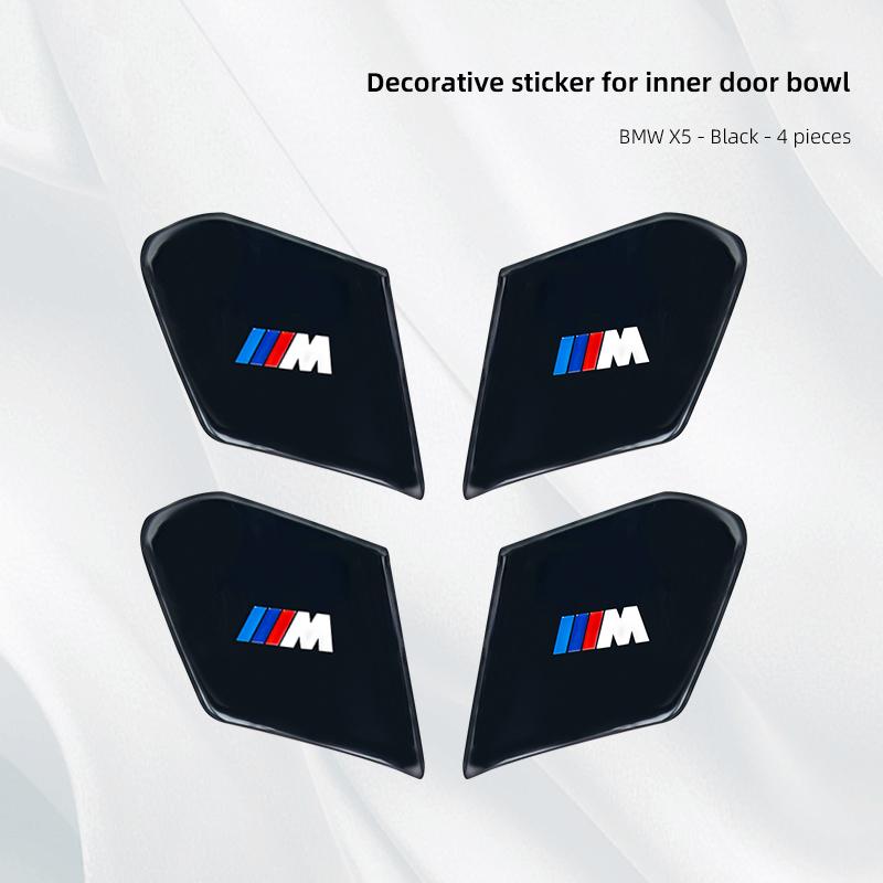 Car Inner Door Bowl Metal Protector Stickers For BMW 3 series 5 series X1 X2 iX1 X5 X6 X7 G05 G06 G07 G20 G28 320i 325i 330i XR1