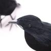 Halloween Flocked Black Feather Crow Prop, Lifelike Simulation Raven Ornament, Spooky Ghost Day Horror Decoration