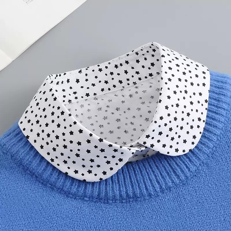 Białe Sztuczne Kołnierzyki Dla Kobiet Krata Klapa Odpinany Kołnierzyk Koszula Koronka Stójka Fałszywy Kołnierzyk Kobieta Zdejmowany Krawat Nep Kraagie