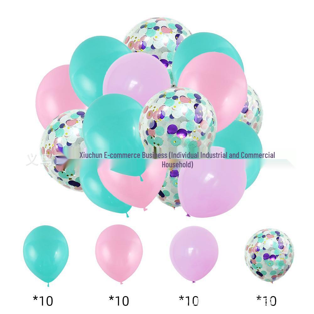 Mermaid Theme Balloon Set - Birthday Party Decoration Chain