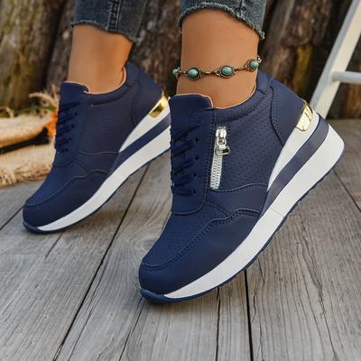 Women Sneakers Plus Size Fashion Wedges Sneakers Women Lace Up Platform Sports Shoes Woman Lightweight Non Slip Casual Shoes