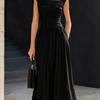Women's Stand Collar Sleeveless Maxi Dress Loose Solid Color Casual Summer Long Dress