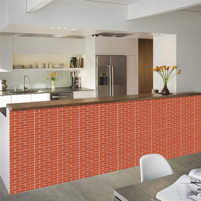 30x30CM Kitchen Touch Feel 3D Texture 4MM Thickness Wall Paper Tile Sticker Decal Home Decoration