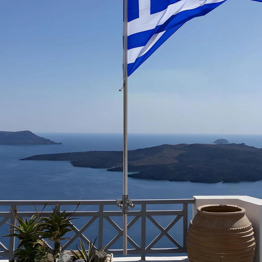 Flexible Balcony Umbrella Holder Rust-Resistant Paint Parasol Support Clamp Patio Use