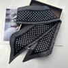 Polka Dot Print Skinny Scarf For Women Luxury Hair Band Soft Stain Silk Ribbon Tie Neck Bag Scarf Fashion Wrist Belt Neckerchief