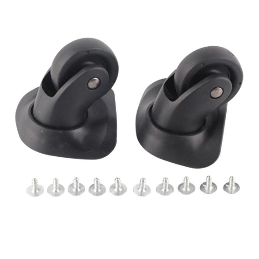 

1 Pair PP+PET Luggage Wheels Replacement Mute 360 Degree Rotation Trolley Wheel Casters Suitcase Wheels Replacement чорний