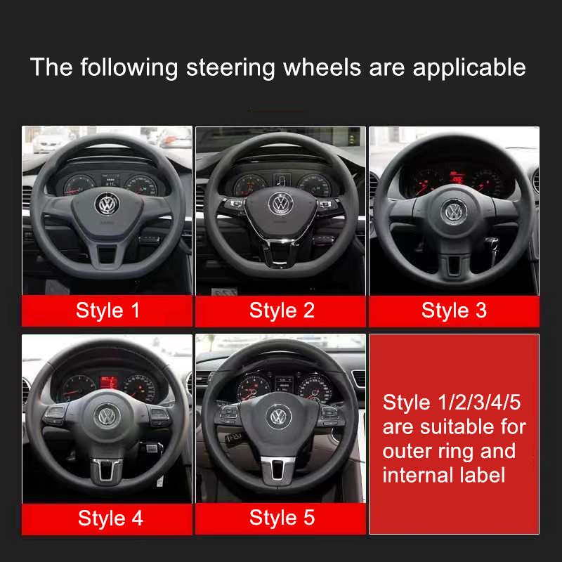 For VW Volkswagen Jetta MK5 Golf New Car Steering Wheel Stickers for Volkswagen Golf 4 5 Bora 4 motion MTM MK7 Caddy Blue Motion