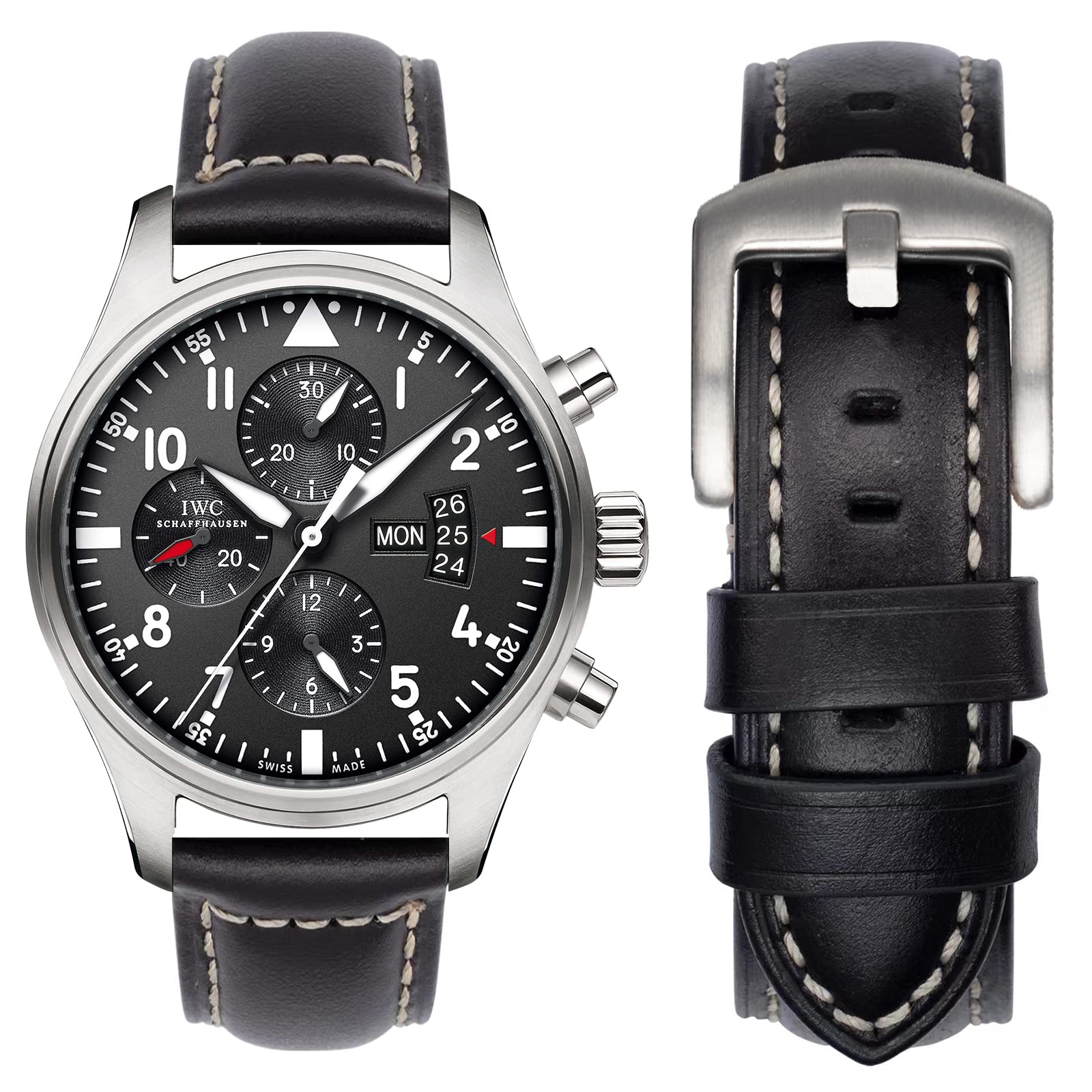 

[SEUER\Jishi] Ремешок для часов 22 мм 22 мм ремень из натуральной воловьей кожи сменный ремешок для часов кожаный деловой сменный ремень для умных часов мужской женский классический