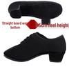Women's Professional Latin Dance Shoes with Mid-High Heel and Soft Sole for Ballroom, Teacher Training, and Square Dancing.