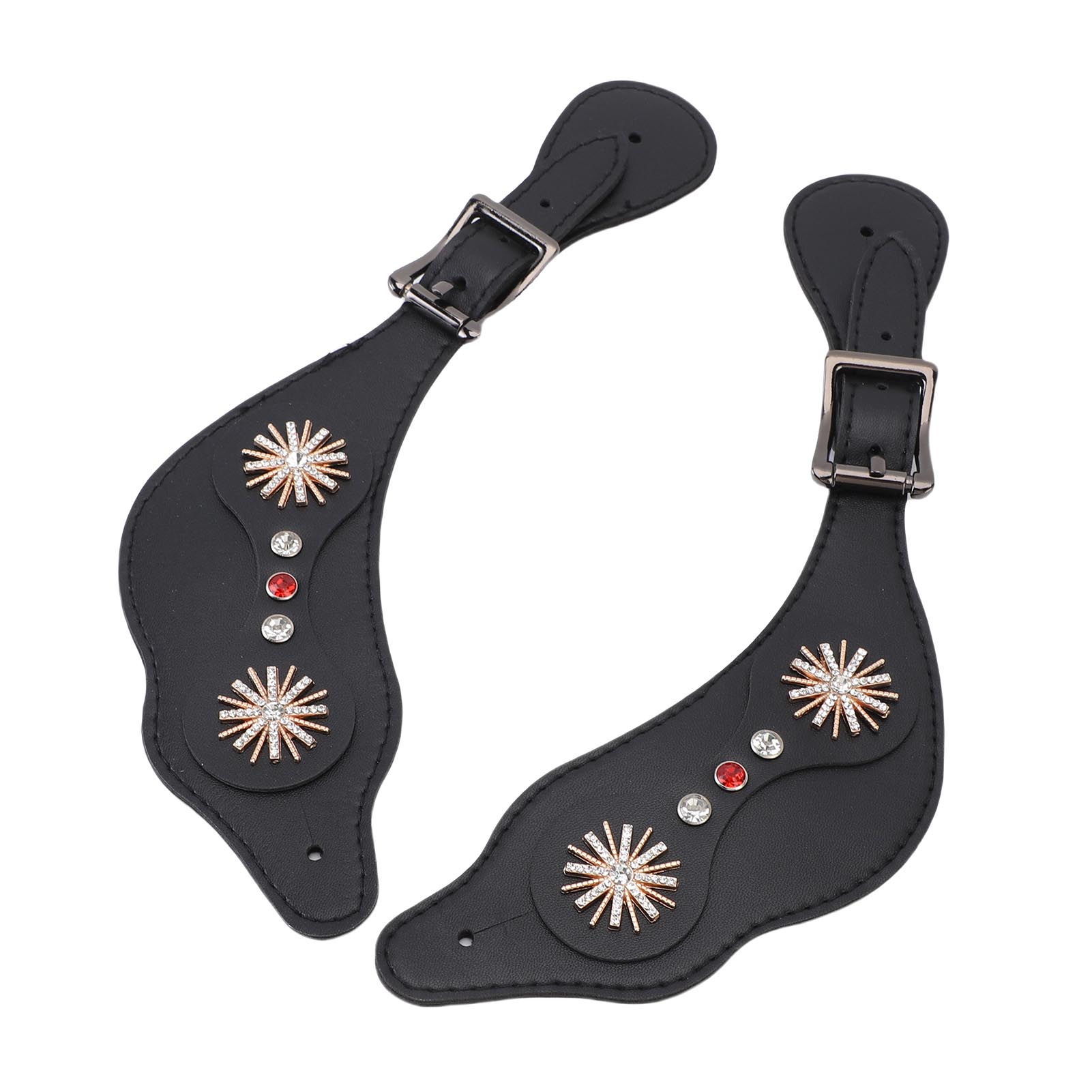 

Spur Straps Rhinestone Floral Boots Vintage Spur Straps for Horse s Length Handcrafted