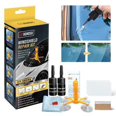 LOCBONDSO Glass Repair Kit, Stone Stepping Scratch Repair Kit, Windshield Stepping Stone Repair Kit,